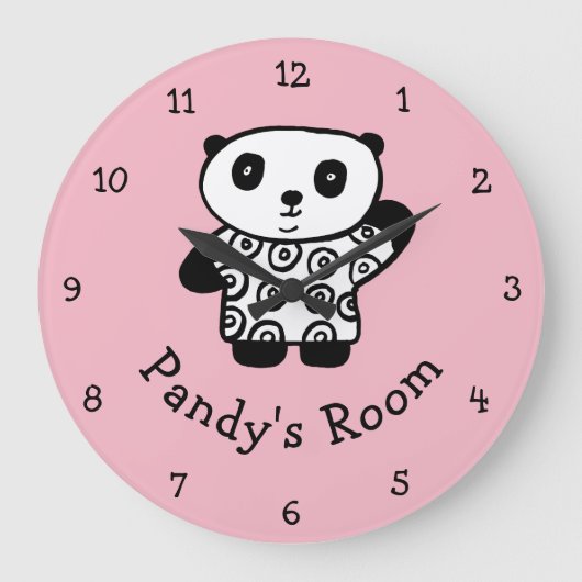 Persoonlijke Pandy de Panda Grote Klok (Voorkant)