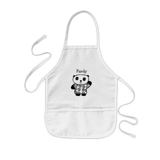 Persoonlijke Pandy de Panda Kinder Schort (Voorkant)