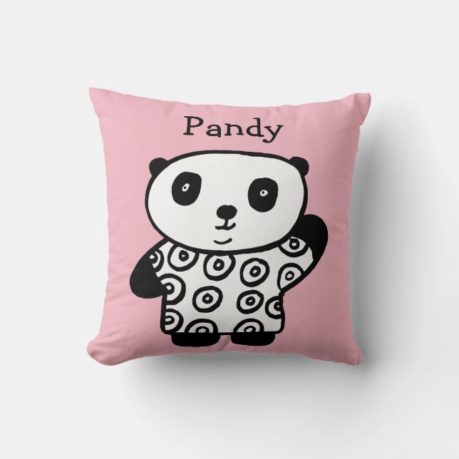 Persoonlijke Pandy de Panda Kussen (Voorkant)