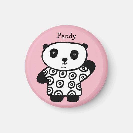 Persoonlijke Pandy de Panda Magneet (Voorkant)