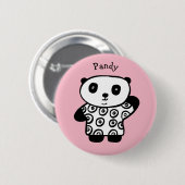 Persoonlijke Pandy de Panda Ronde Button 5,7 Cm (Voorkant /achterkant)