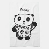 Persoonlijke Pandy The Panda Schattig Theedoek (Verticaal)
