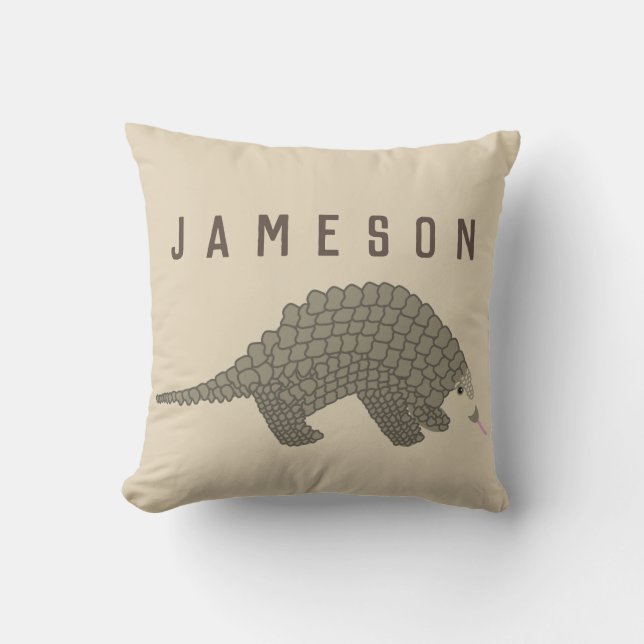 Persoonlijke Pangolin Worpkussen Kussen (Voorkant)