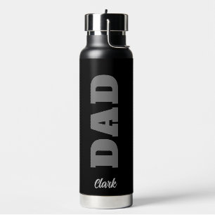Persoonlijke papa Bold Black Grey White Typografie Waterfles