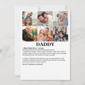 Persoonlijke Papa Definitie 6 Foto Collage Feestdagenkaart (Voorkant)