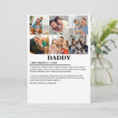 Persoonlijke Papa Definitie 6 Foto Collage Feestdagenkaart (Staand voorkant)