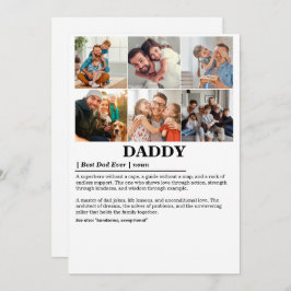 Persoonlijke Papa Definitie 6 Foto Collage Feestdagenkaart