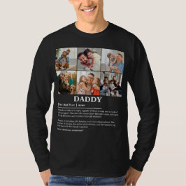 Persoonlijke Papa Definitie 6 Foto Collage T-shirt