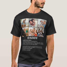 Persoonlijke Papa Definitie 6 Foto Collage T-shirt