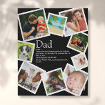 Persoonlijke papa Definition 9 Foto Collage Black Imitatie Canvas Print<br><div class="desc">Geef uw speciale vader of vader de persoonlijke 9 favoriete foto's en persoonlijke boodschap om een unieke gave voor Vaderdag, verjaardagen, Kerstmis of elke dag te creëer om te shows hoeveel hij voor u betekent. Een perfecte manier om hem te shows hoe geweldig hij elke dag is. Ontworpen door: Thisnotme©...</div>