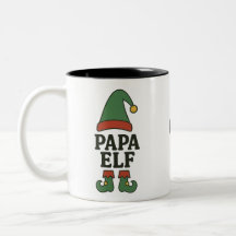 Persoonlijke Papa Elf Mok – Aangepaste Kerstcadeau
