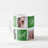 Persoonlijke papa foto collage mok cadeau (Voorkant links)