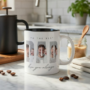 Persoonlijke papa fotomok cadeau Beste papa ooit Mok