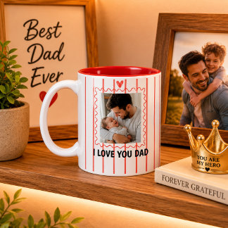 Persoonlijke papa-fotomok tweekleurige koffiemok