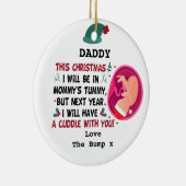 Persoonlijke papa om uit de kerst te komen keramisch ornament (Rechts)