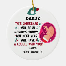 Persoonlijke papa om uit de kerst te komen keramisch ornament