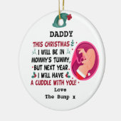 Persoonlijke papa om uit de kerst te komen keramisch ornament (Links)