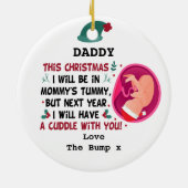 Persoonlijke papa om uit de kerst te komen keramisch ornament (Achterkant)