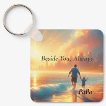 Persoonlijke Papa-sleutelhanger - Altijd naast je