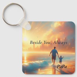 Persoonlijke Papa-sleutelhanger - Altijd naast je Sleutelhanger