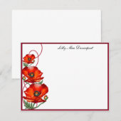 Persoonlijke Papavers Correspondentiekaart Kaart (Voorkant / Achterkant)