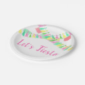 Persoonlijke Papel Picado Kwast Roze Groen Meisjes Papieren Bordje (Gekanteld)