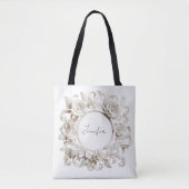 persoonlijke papieren bloemen frame tote tas (Voorkant)