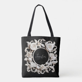 persoonlijke papieren bloemenframe-tas tote bag