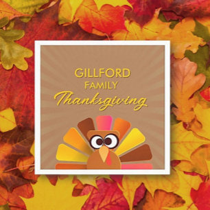 Persoonlijke papieren servetten voor Thanksgiving