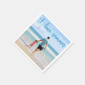 Persoonlijke Papieren Servetten Zomer Voeg Foto To (Hoek)