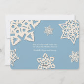 Persoonlijke papieren uitgesneden vakantie Sneeuwv Feestdagenkaart (Achterkant)