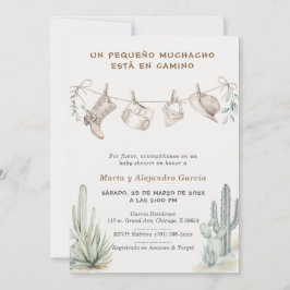 Persoonlijke Para Baby Shower Cowboy Jongen Kaart