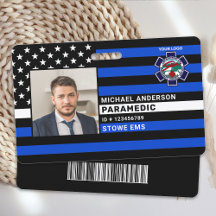 Persoonlijke Paramedic EMS EMT Logo Foto ID Kaart