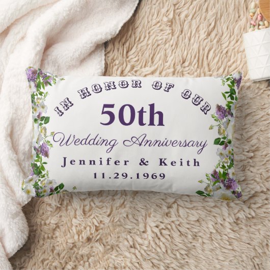 Persoonlijke paren 50th Wedding Jubileum Kussen (Deken)