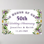 Persoonlijke paren 50th Wedding Jubileum Poster (Voorkant)