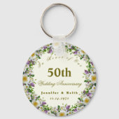 Persoonlijke paren 50th Wedding Jubileum Sleutelhanger (Voorkant)