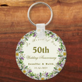 Persoonlijke paren 50th Wedding Jubileum Sleutelhanger (Voorkant)