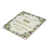 Persoonlijke paren 50th Wedding Jubileum Tegeltje (Zijkant)