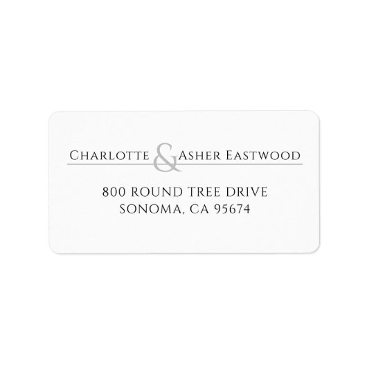 Persoonlijke paren Naam Terugzendadres label (Voorkant)