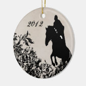 Persoonlijke paren paardenpaardjes keramisch ornament (Links)
