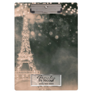 Persoonlijke Parijse Avond Nachtverlichting Chic G Klembord