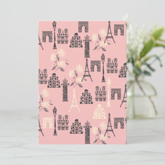 Persoonlijke Parijse notiecards Kaart (Staand voorkant)