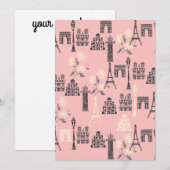 Persoonlijke Parijse notiecards Kaart (Voorkant / Achterkant)