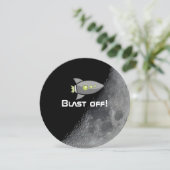 Persoonlijke partij ruimtevaartthema kaart (Staand voorkant)