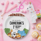 Persoonlijke partij Safari Papieren Bordje (Feest)
