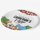 Persoonlijke partij Safari Papieren Bordje (Gekanteld)