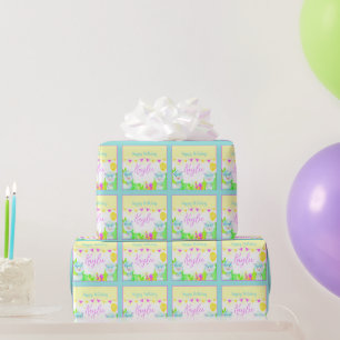 Persoonlijke Party Llama's kinderverjaardagsfeestj Cadeaupapier