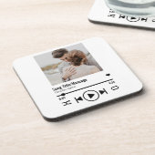 Persoonlijke Pas getrouwd Foto Song Playlist Bier Onderzetter (Linkerzijde)