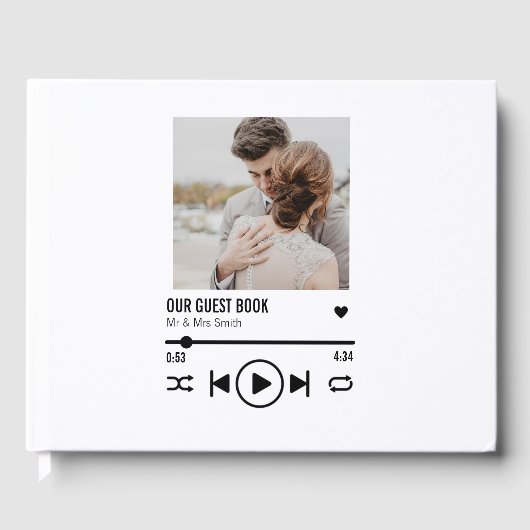 Persoonlijke Pas getrouwd Foto Song Playlist Gastenboek (Voorkant)