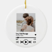 Persoonlijke Pas getrouwd Foto Song Playlist Keramisch Ornament (Achterkant)